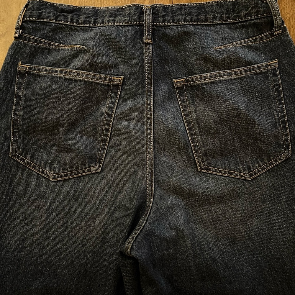 Universal Thread Women's Barrel Wide Leg Jeans - Dark Blue - Picture 5 of 6